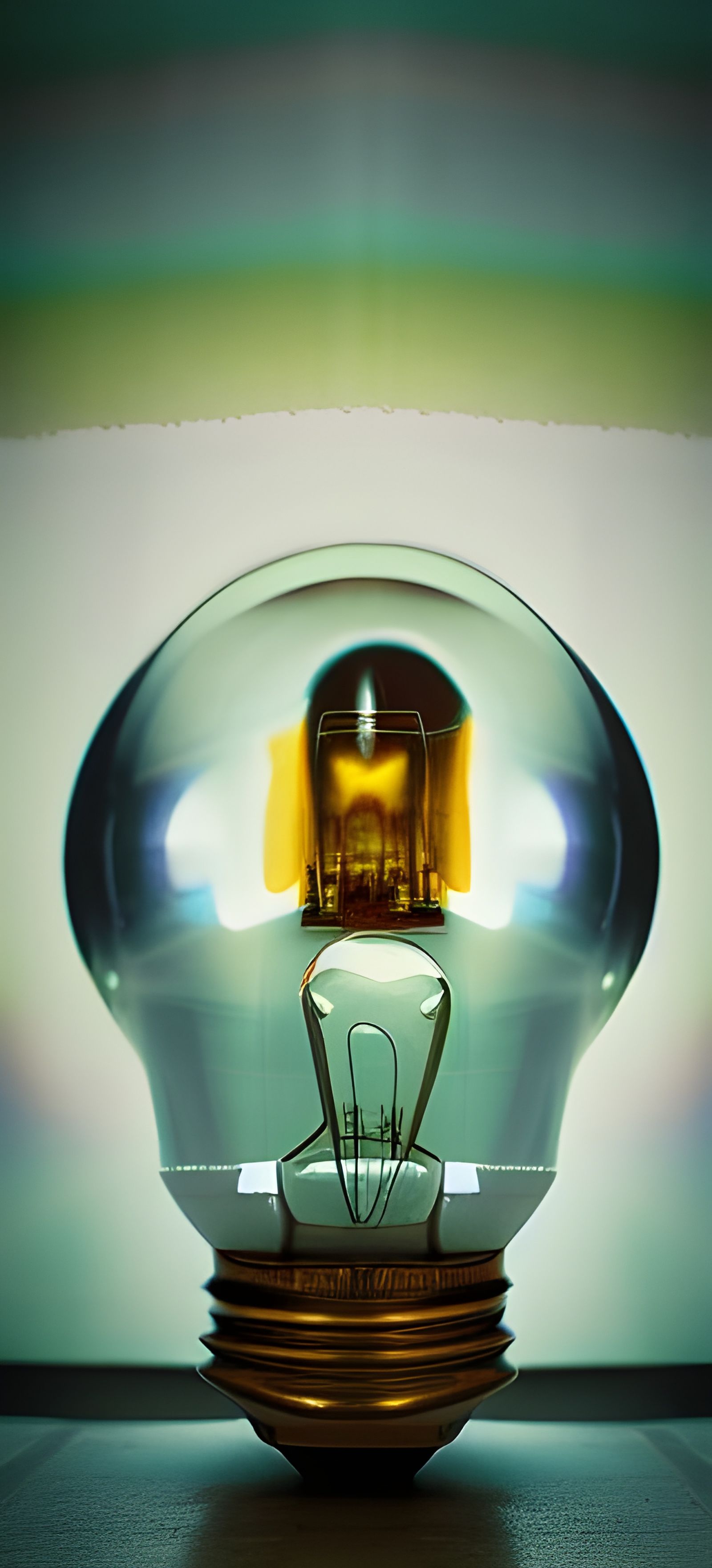 Inside the lightbulb my ideas shrivel