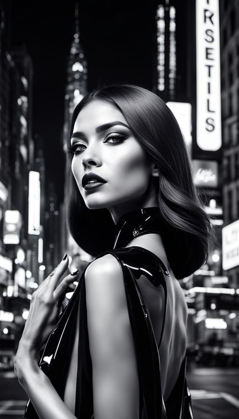 Black and white photo beautiful face
