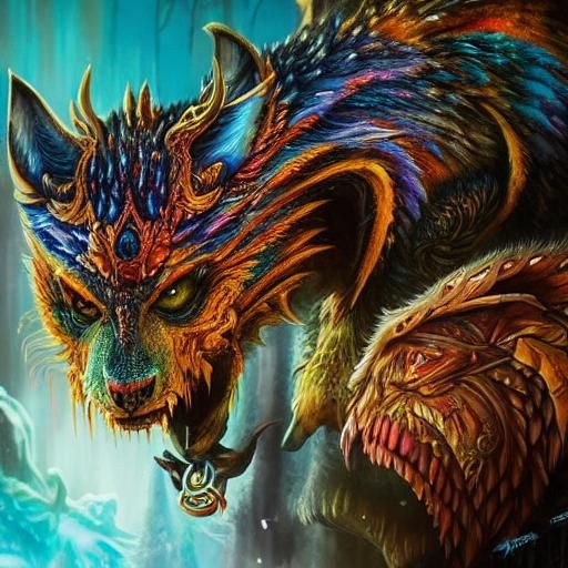 High fantasy orcish record sleeve, high detail, musical, high quality, graffiti art, splash art, street art, spray paint, oil gouache meltin...