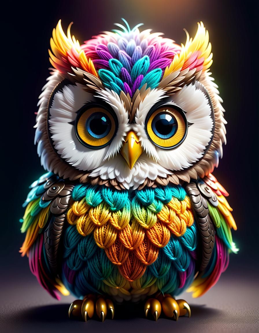 Yarn Owl AI Generated Artwork NightCafe Creator