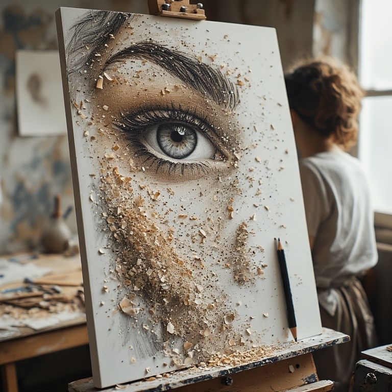 Pencil shavings and graphite