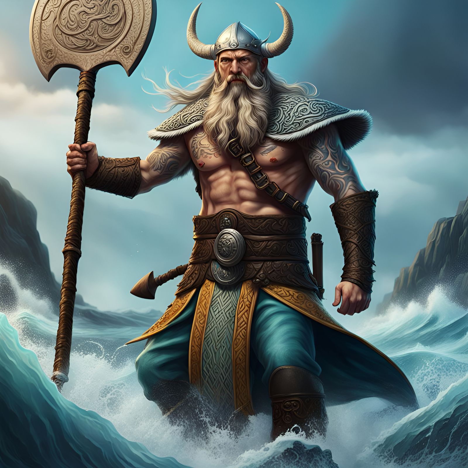 Viking god Njord - AI Generated Artwork - NightCafe Creator