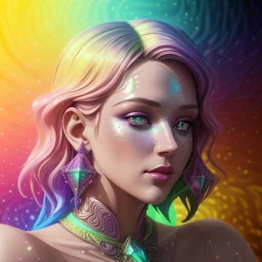 Shimmery glittery Portrait& art deco 8k resolution concept art ...