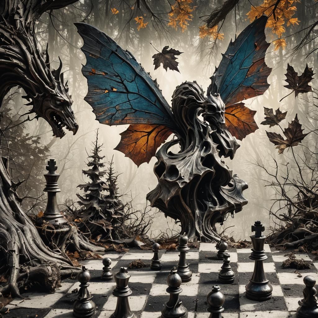 Surreal Unusual Chess Boards Puzzle Art Games Uncanny Valley,MC Escher