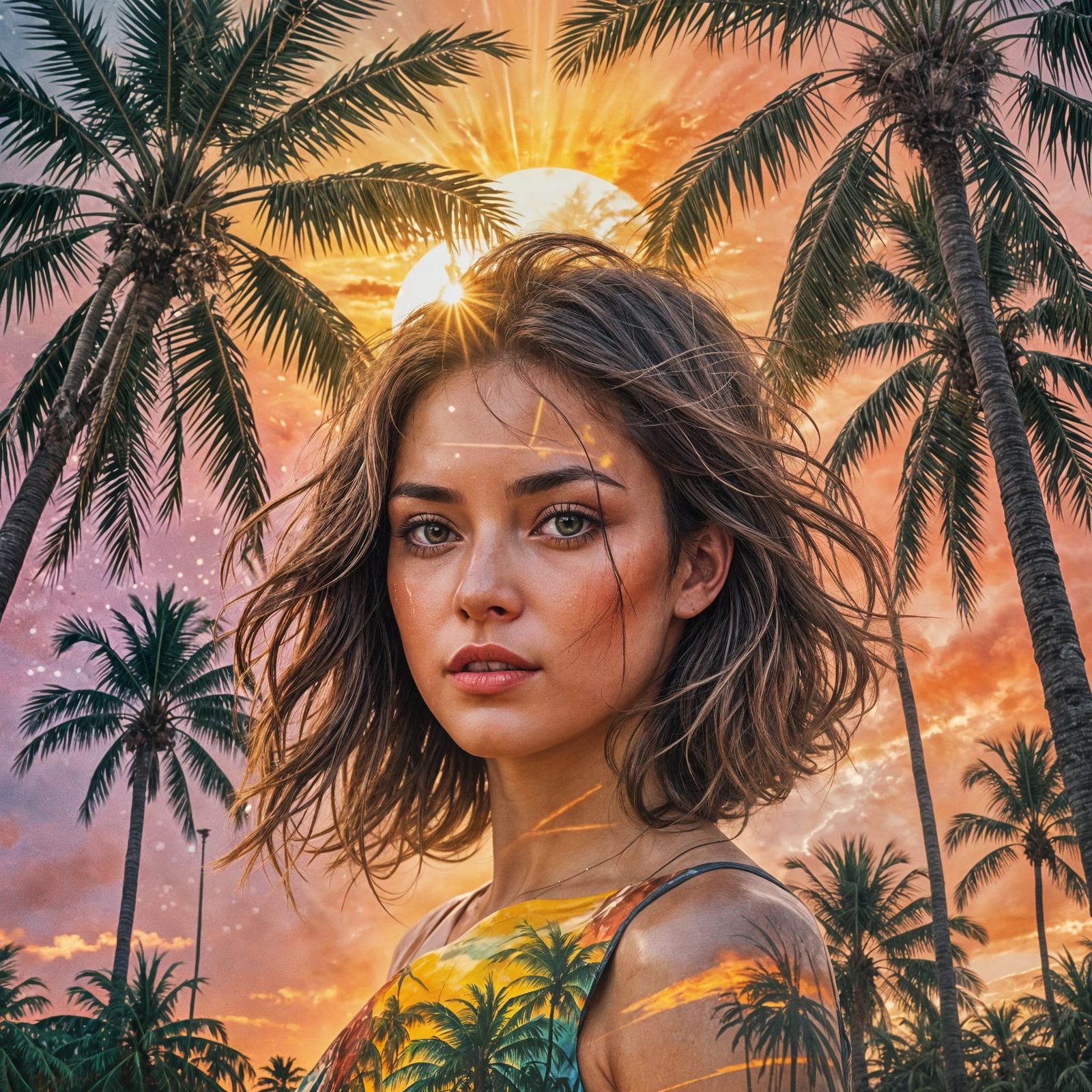 Beautiful Palm Trees. 3 AI Generated Artwork NightCafe Creator