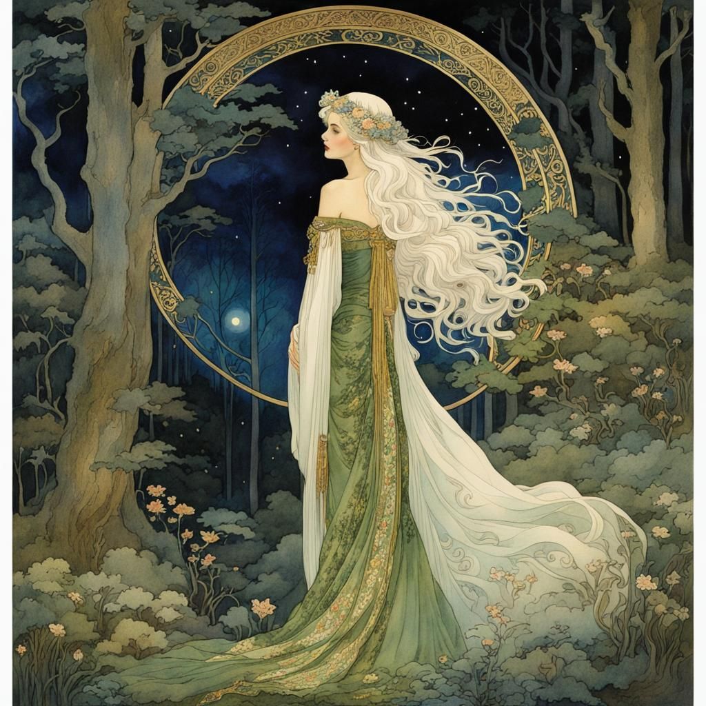 Goddess of Nature at night