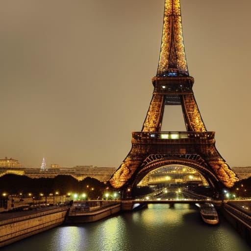 twinkling Paris Eiffel tower - AI Generated Artwork - NightCafe Creator