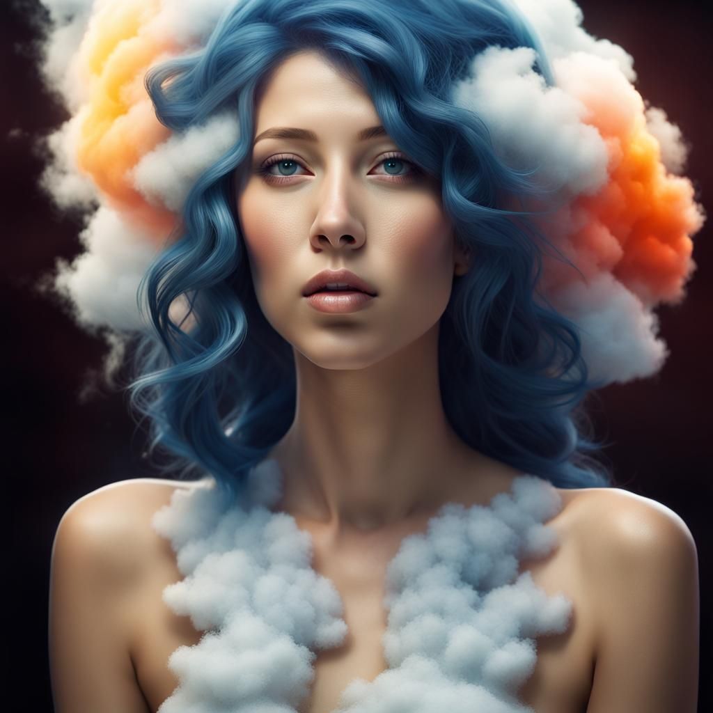 Head in the Clouds AI Generated Artwork NightCafe Creator