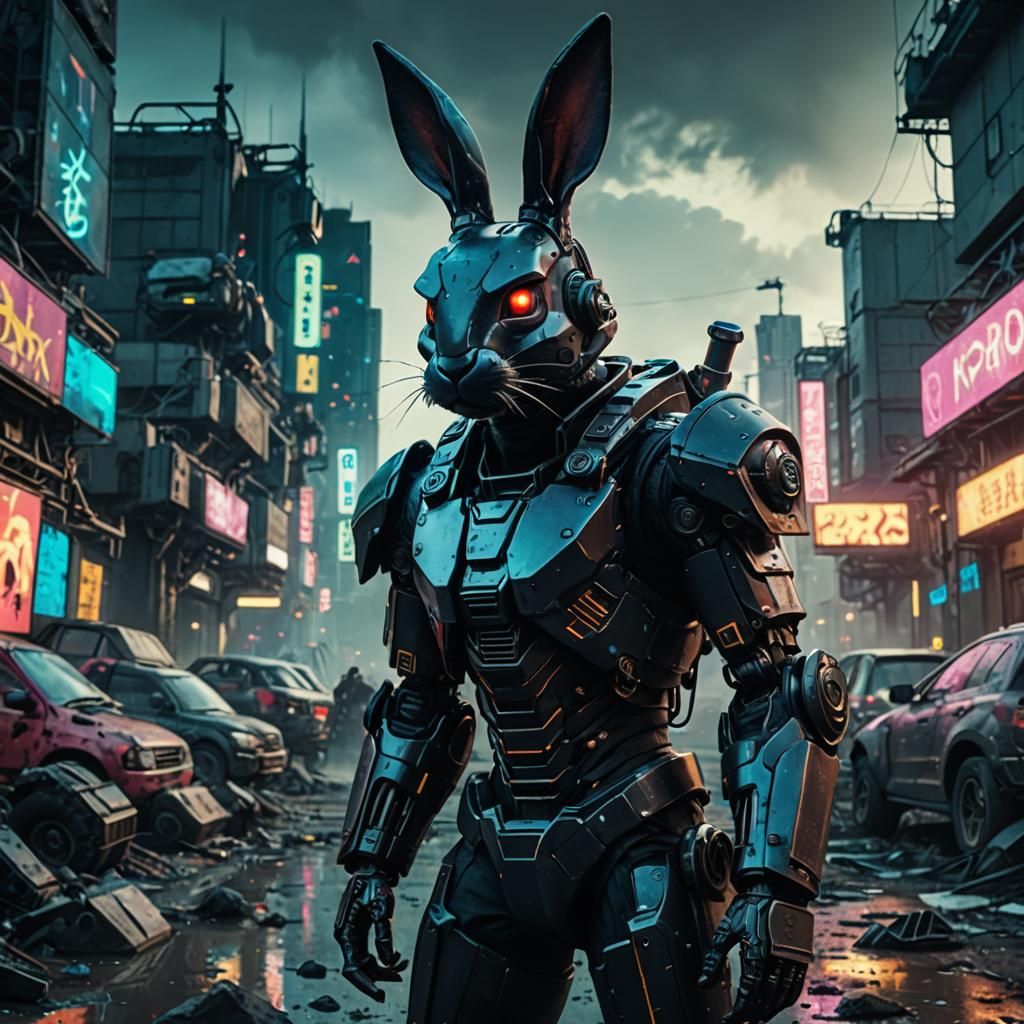 Terminator Bunny - Ai Generated Artwork - Nightcafe Creator