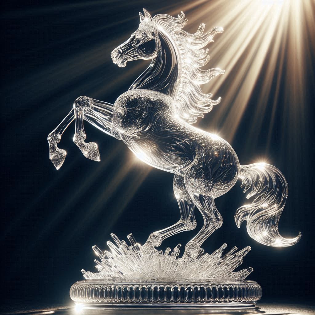 Glass Horse Statue