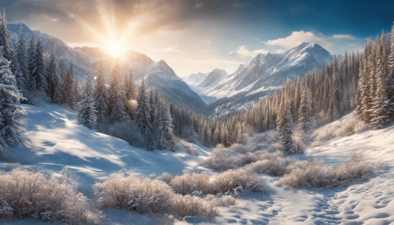 Winter Landscape  by @FREEQ-AI