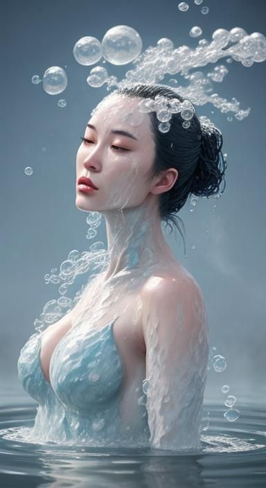 Boiling Water Elemental Lady: A Steaming Vision