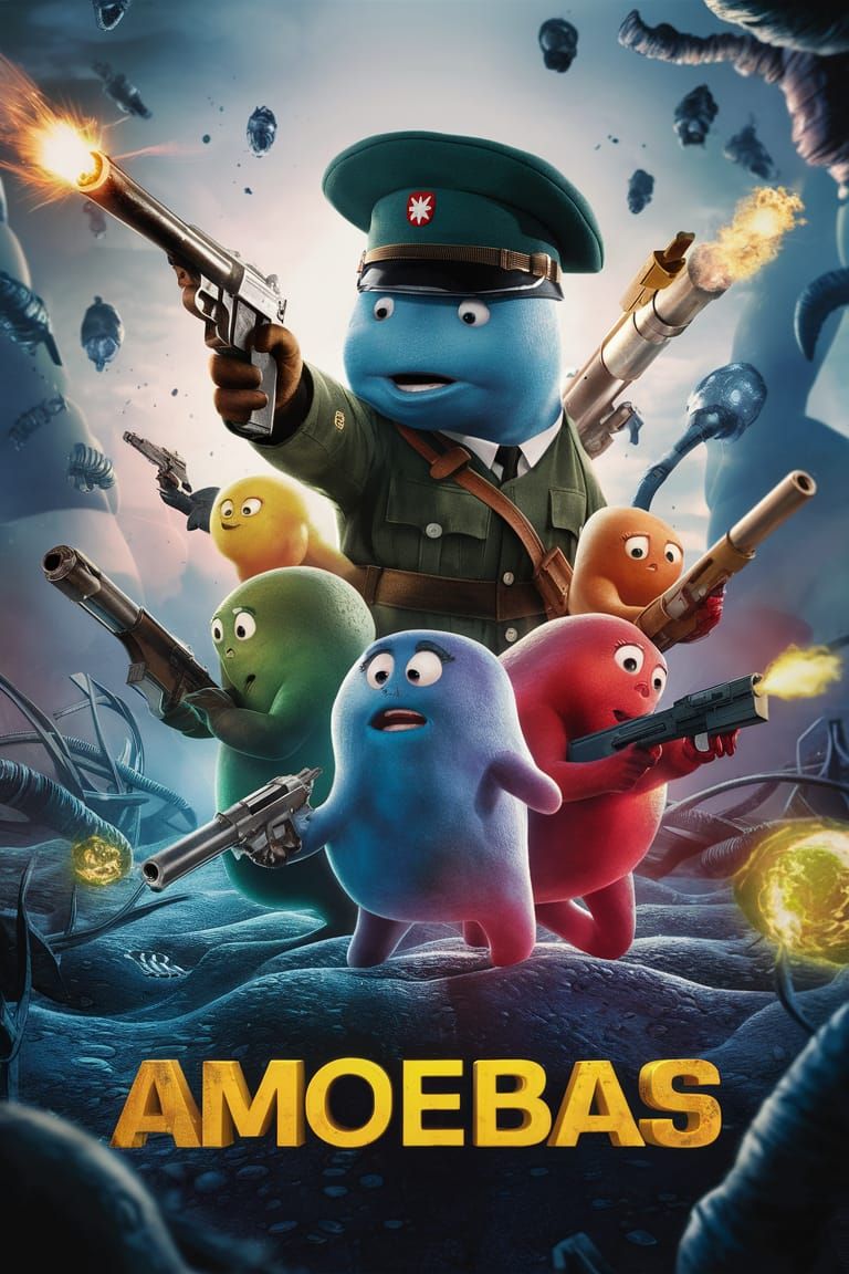 Amoebas: Anti-Bacterial Warfare - AI Generated Artwork - NightCafe Creator