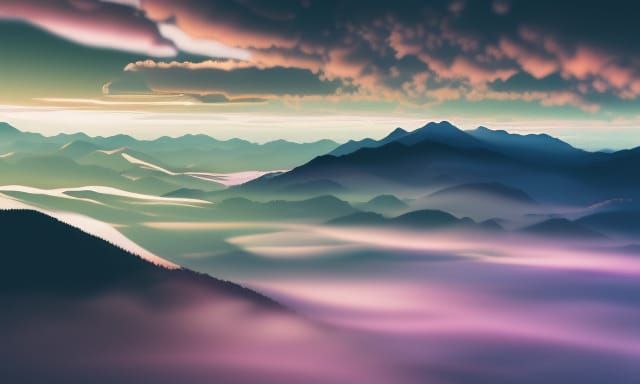 a dreamy mountain range