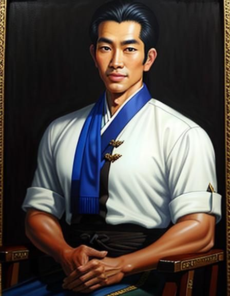 Thai young and handsome oil painting by James Gurney - AI Generated ...