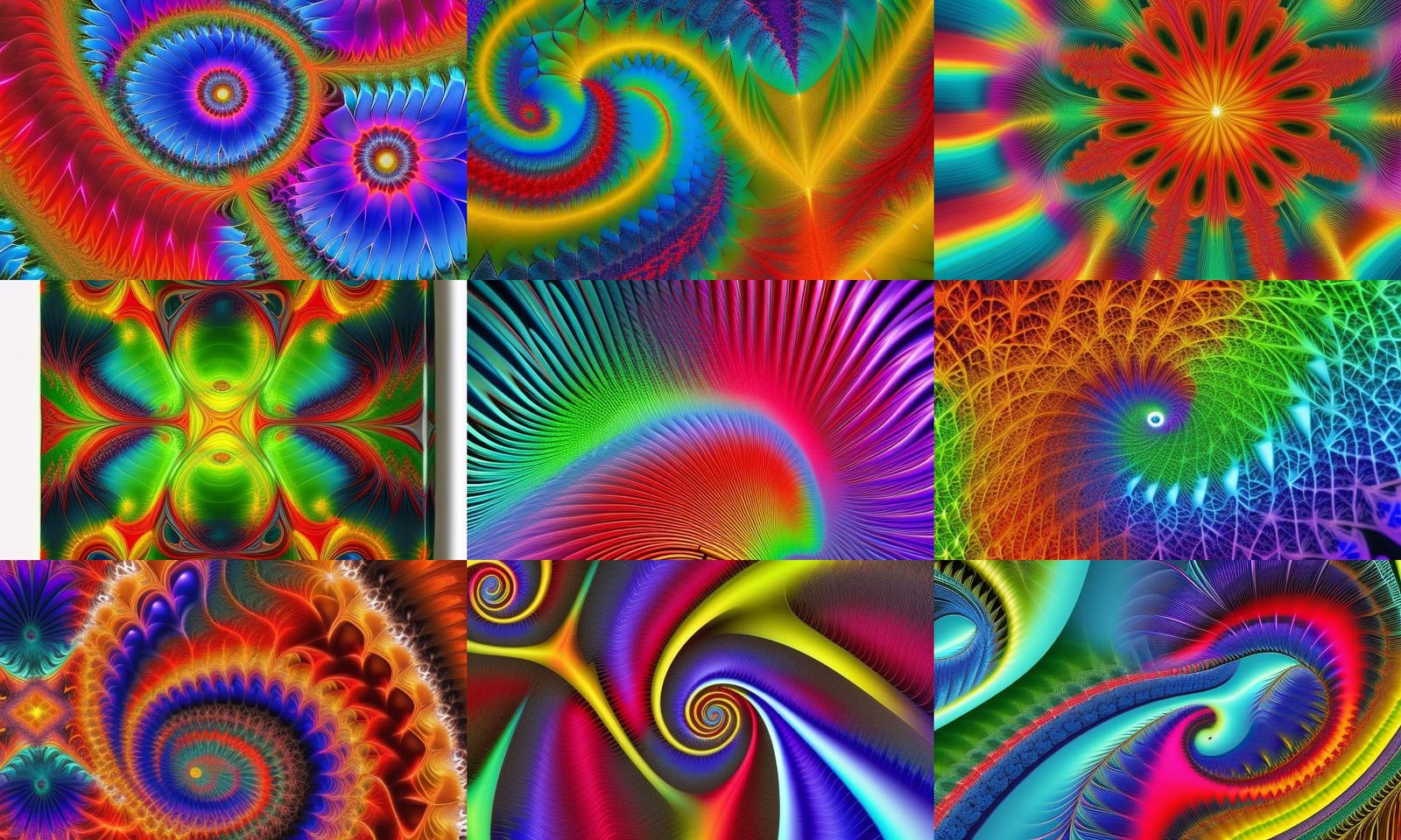 Striking Fractal art, vibrant colors, fractal pattern, smoot...