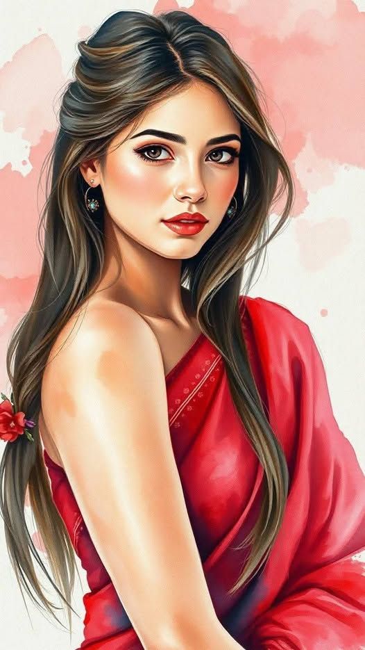 Red Saree Beauty