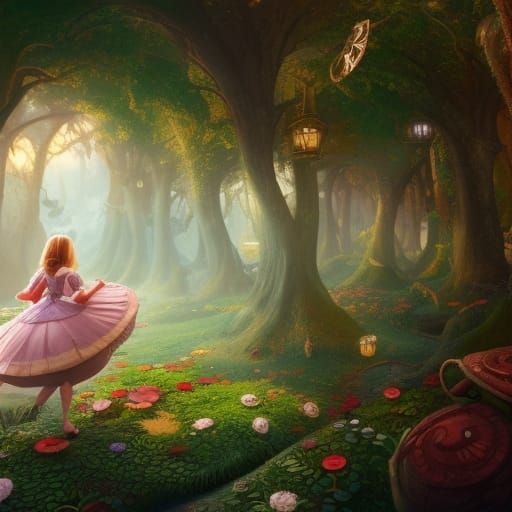 Alice in Wonderland - AI Generated Artwork - NightCafe Creator