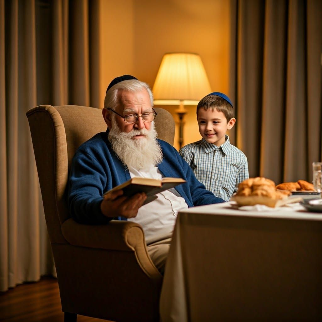 A Mischievous Boy Steals the Afikoman in a Warm Holiday Scen...