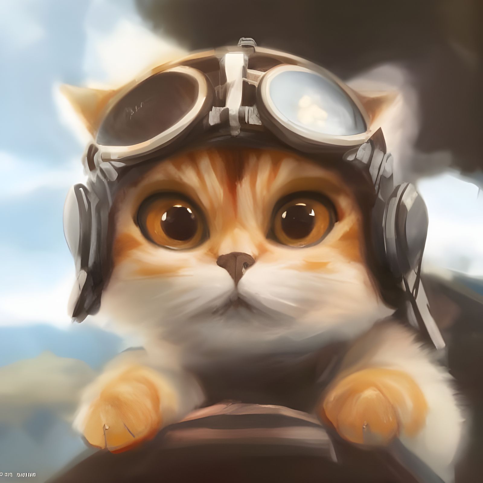 Pilot cat! - AI Generated Artwork - NightCafe Creator