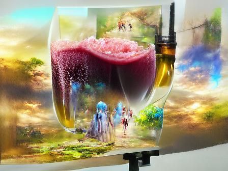 A glass of happiness juice being offered to you beautiful an...