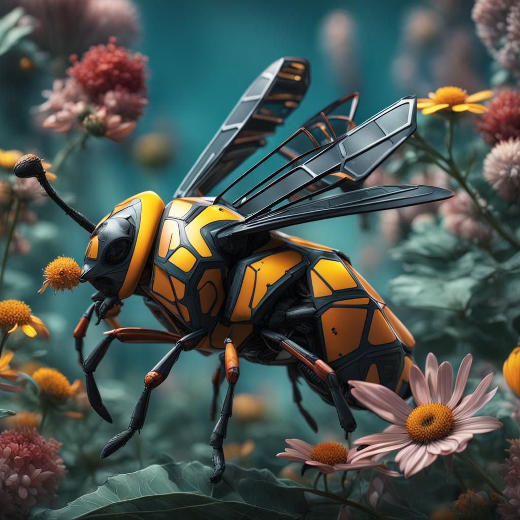 Cubist Pollinator insect  by @Dr Incognito