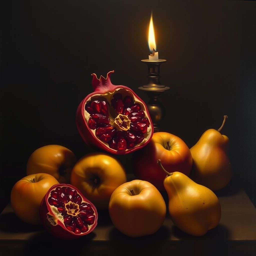 Still life with pomegranate  by @JJ