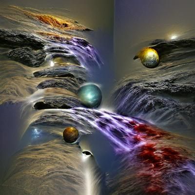 Waterfall in space
