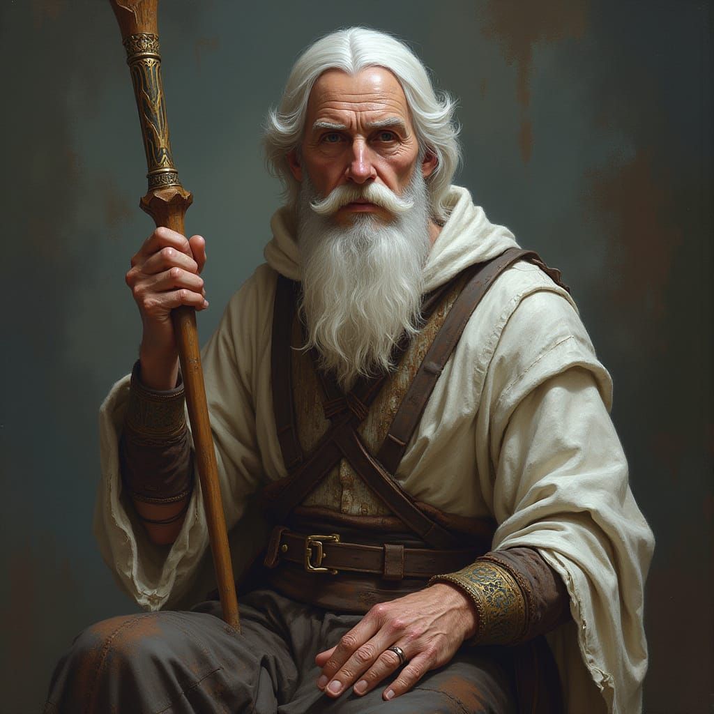 Woman in Red Hair and Blue Eyes, Gothic Cathedral Panorama, ...