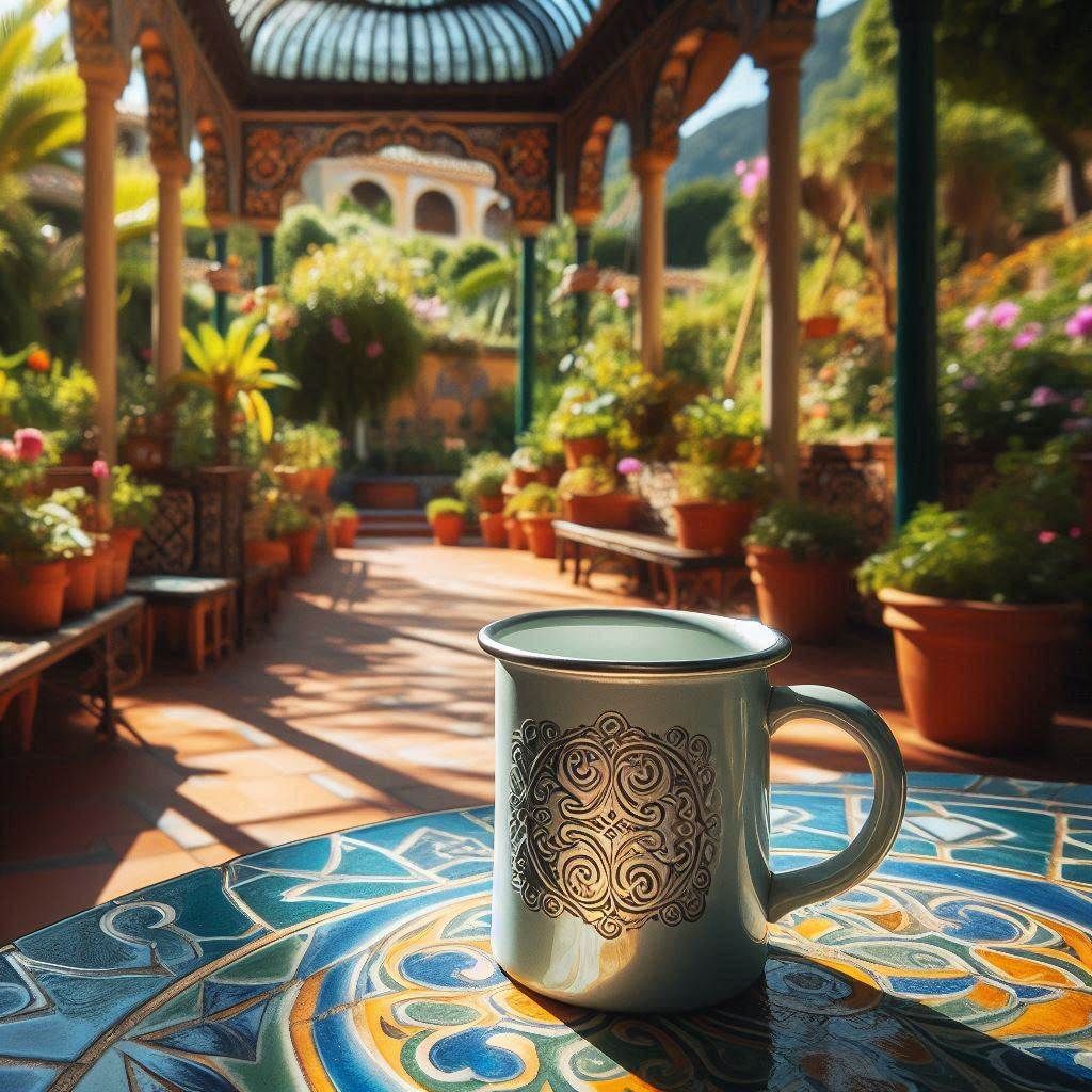 Enameled metal mug