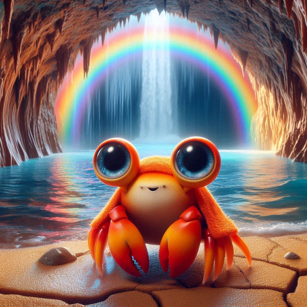 Orange Towel Crabby Rainfallbow