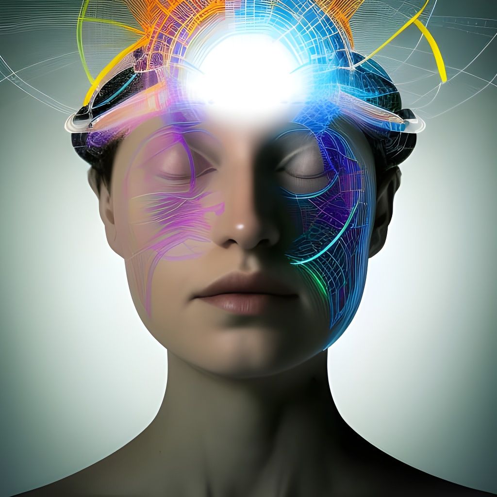 Mind Halo: 3D Rendering of Thought and AI