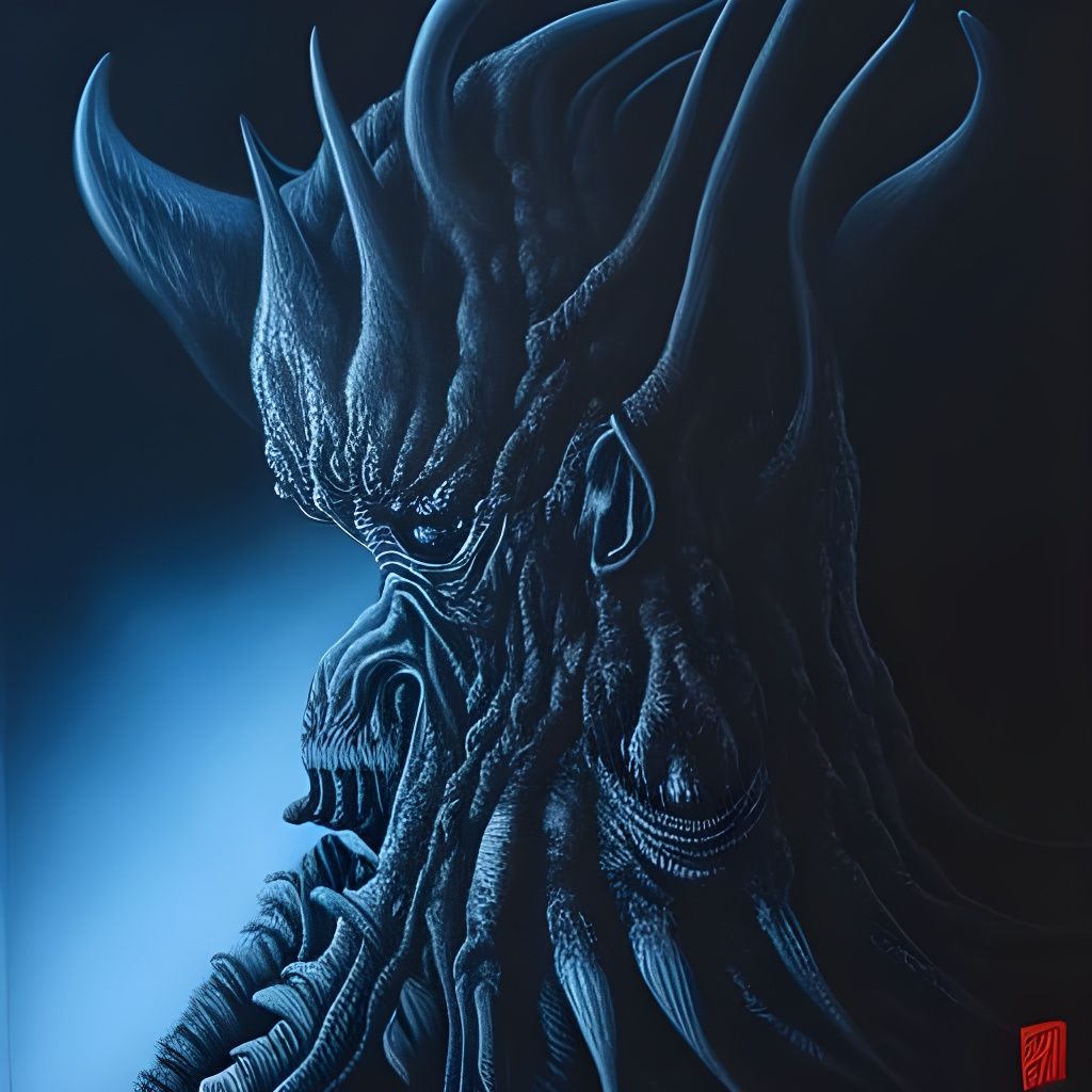 Demon - Xenomorph Hybrid - Ai Generated Artwork - Nightcafe Creator