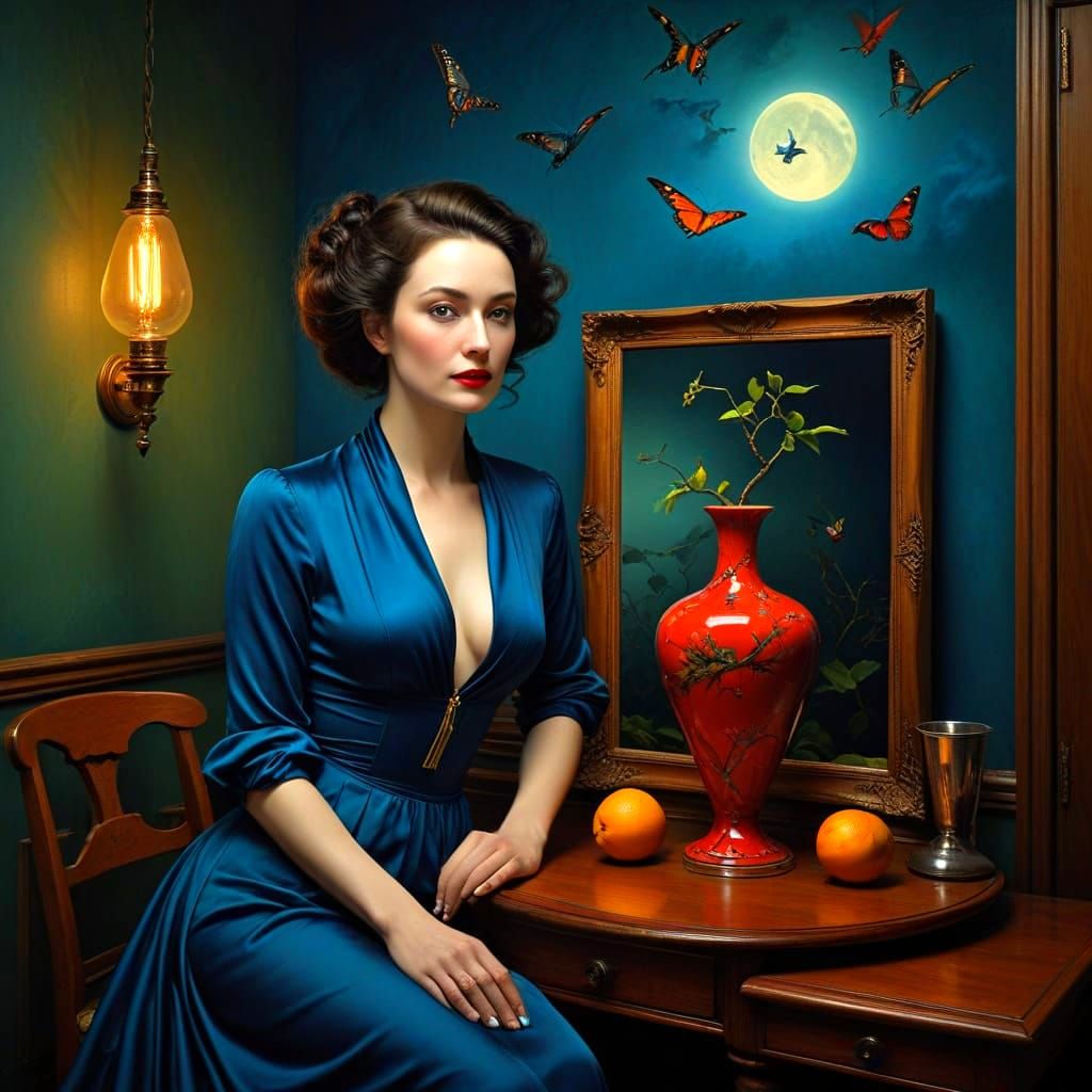 Surreal Fantasy Landscape with Vibrant Colors