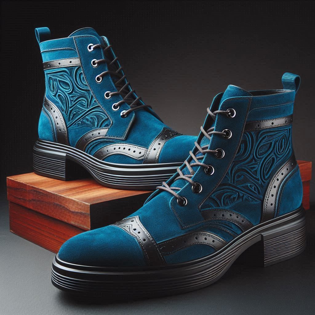Extremely Cool Blue Suede Shoes