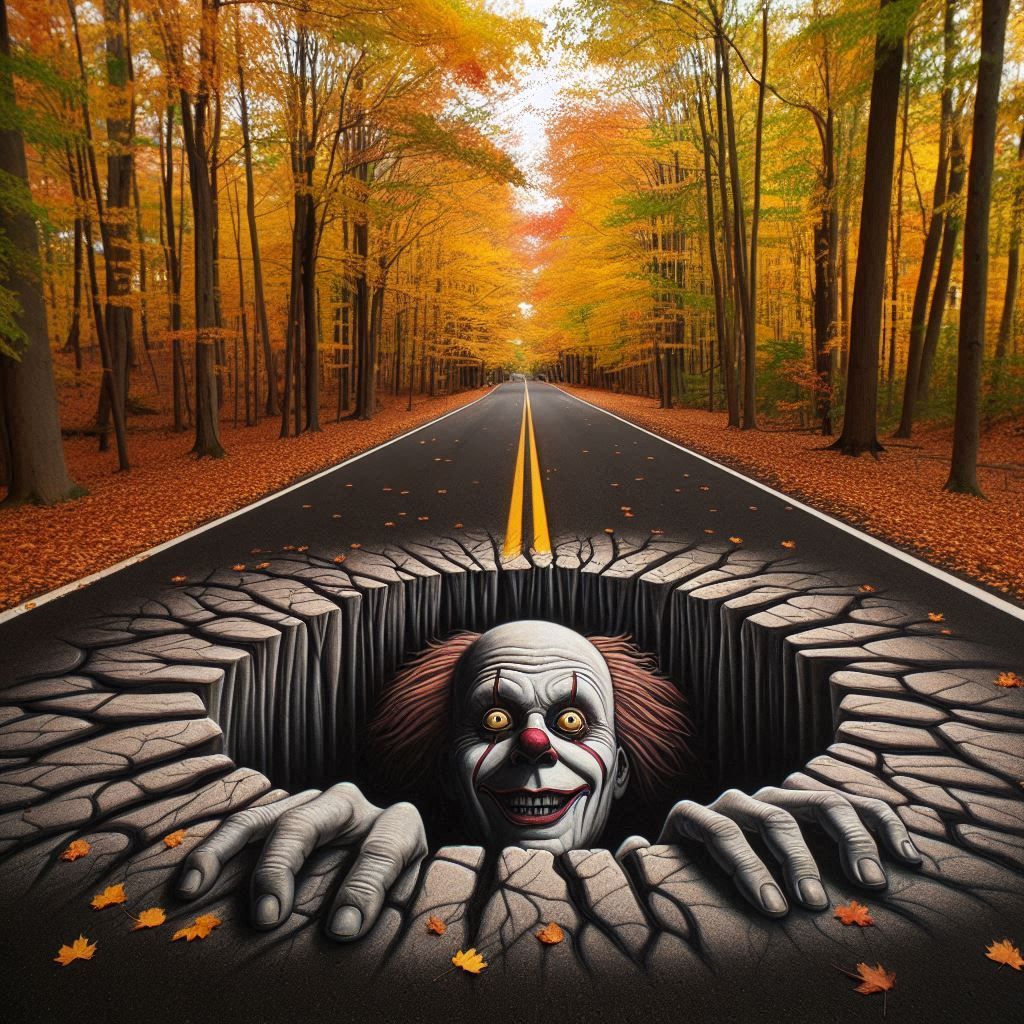 3D Chalk Art Street Painting