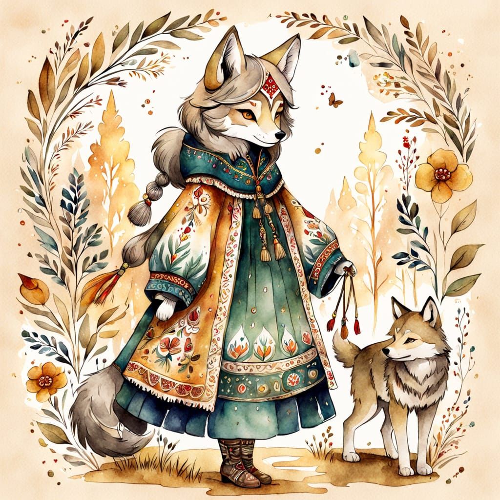 stylized wolf   by @Barsik