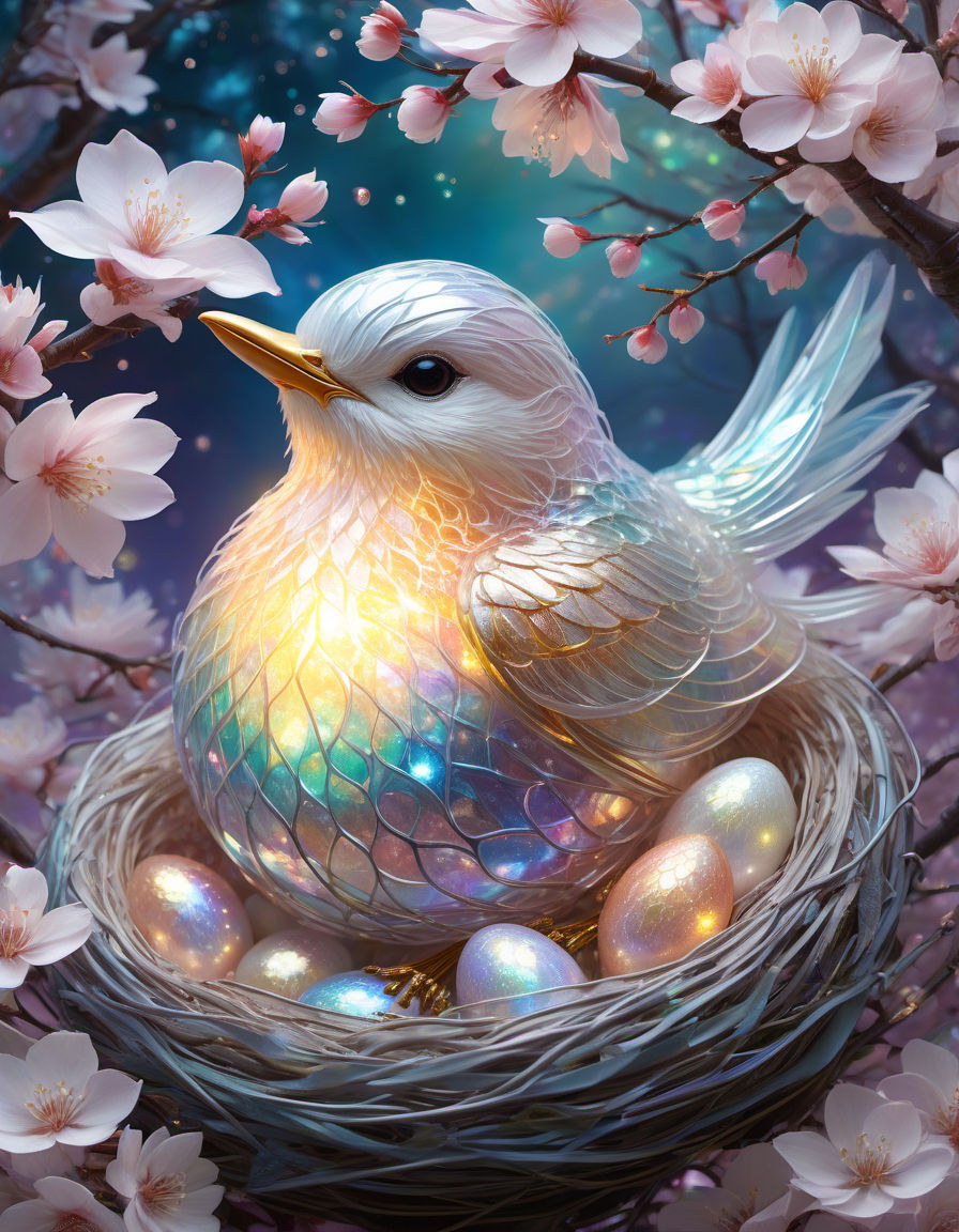 Iridescent Shimmering Fantasy Bird