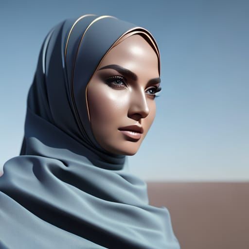 Lady in Hijab - AI Generated Artwork - NightCafe Creator