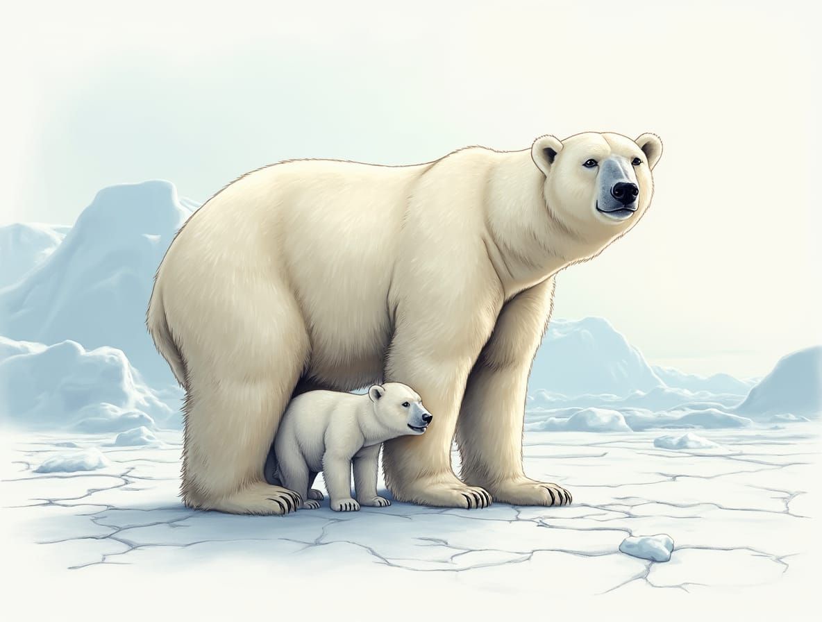 Polar Bear and Cub