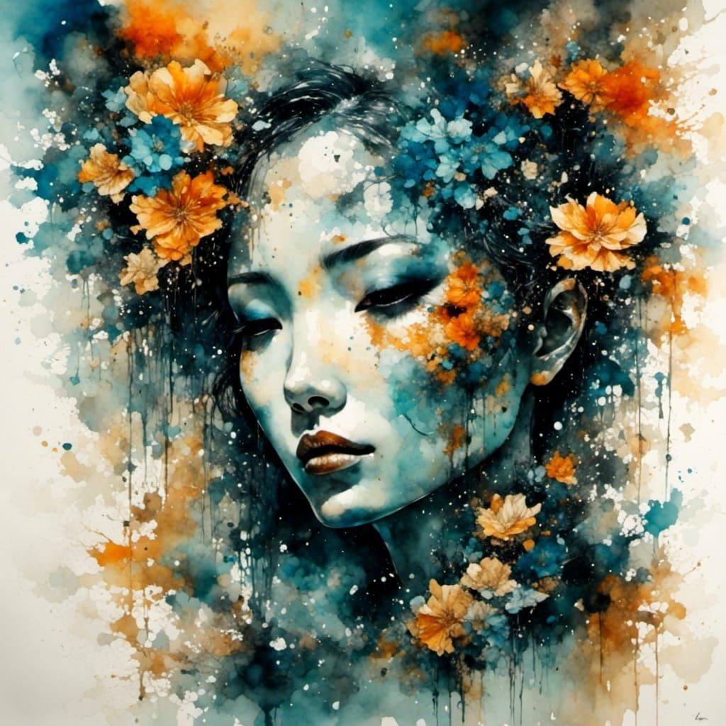 <lora:AsiaScapes:1.0> <lora:Asian android:1.0> watercolor.