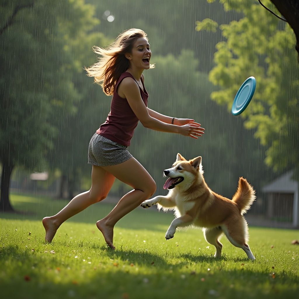 playing Frisbee