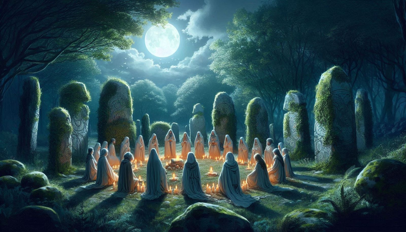 druids at the stone circles