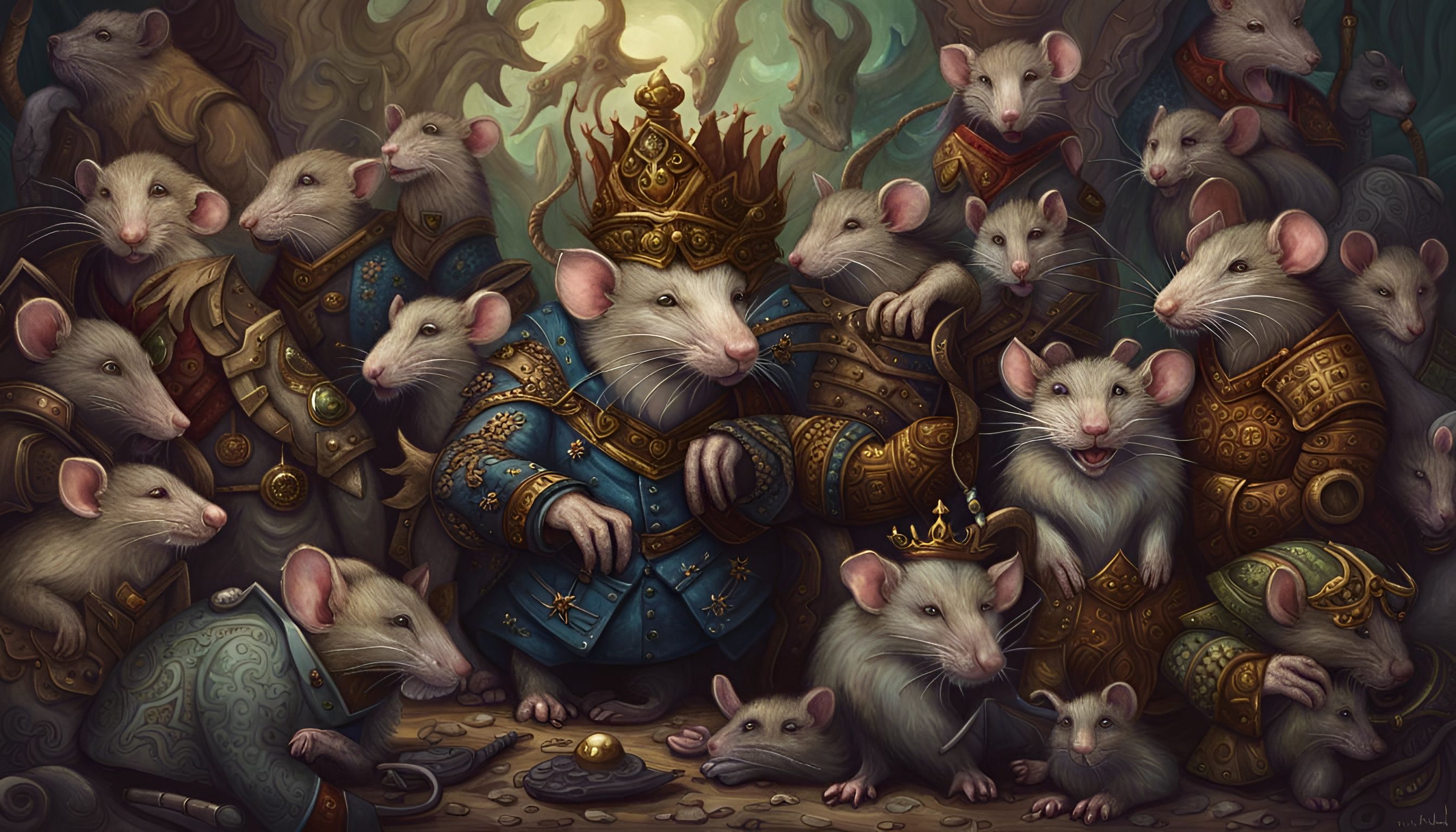 rat king, Stable Diffusion