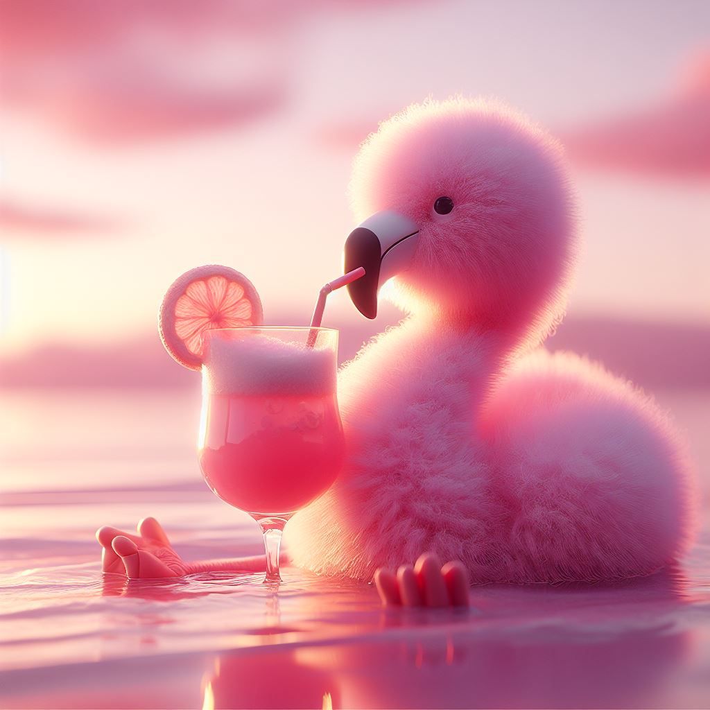 This is How a Flamingo Turns Pink