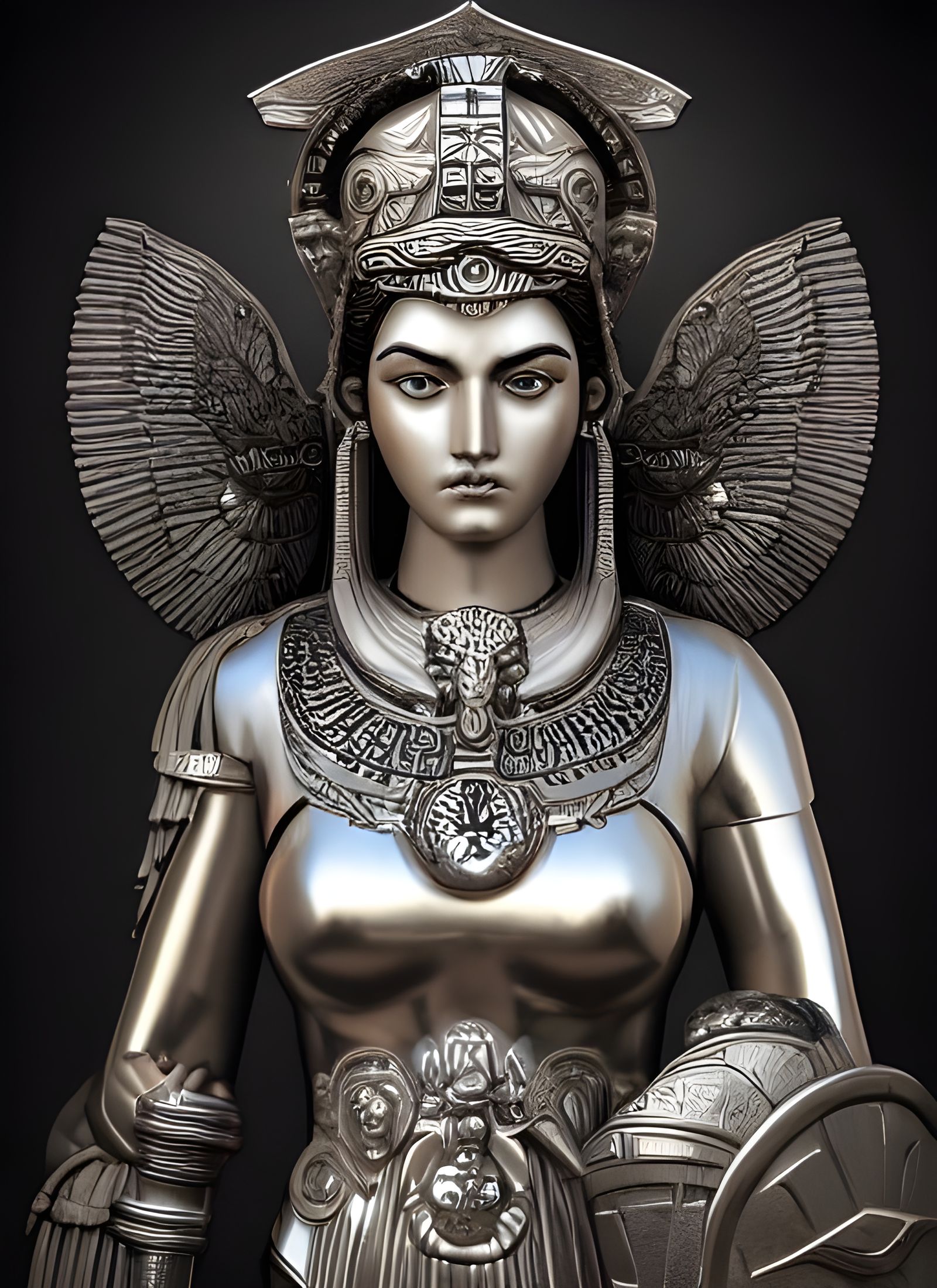 Silver Statue of a Goddess