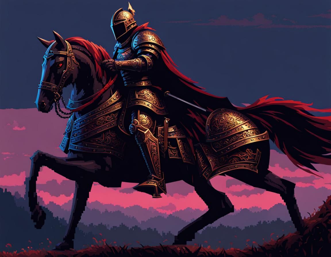 Gothic Knight on Horse - AI Generated Artwork - NightCafe Creator