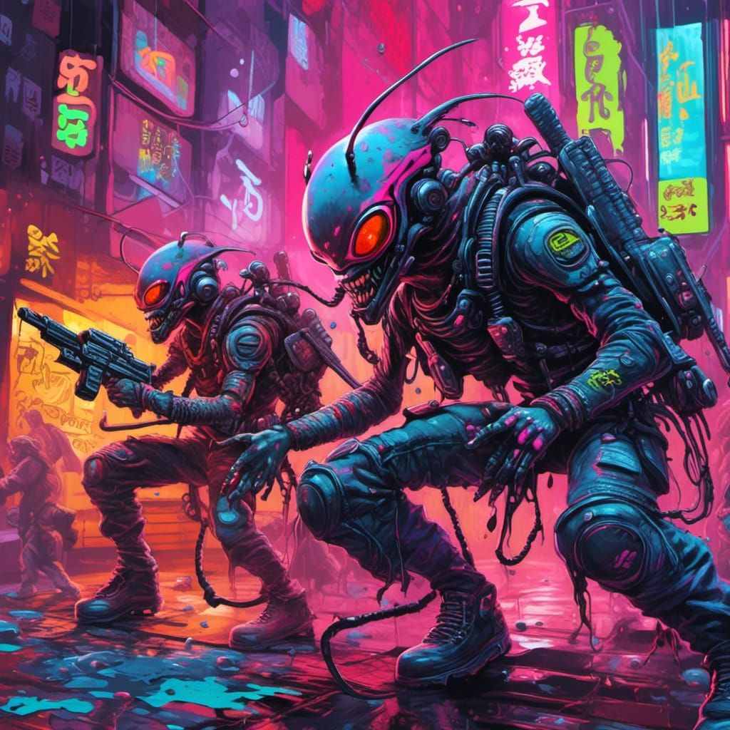 Alien Soldiers - AI Generated Artwork - NightCafe Creator