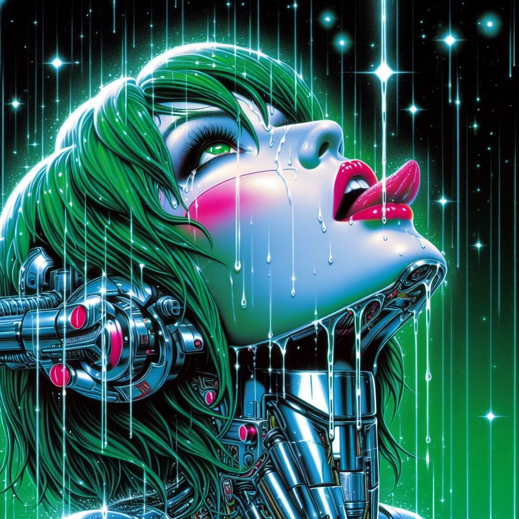 hajime sorayama retro 80s sci-fi futurism cyberpunk space ro...