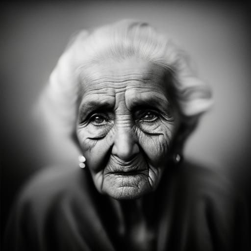 portrait of a tired old woman - AI Generated Artwork - NightCafe Creator